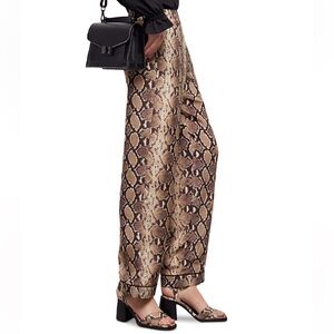 The Kooples Silk Snakeskin Pants